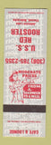 Matchbook Cover - USS Red Rooster Elwood NE girlie cafe