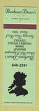Matchbook Cover - Barbara Dean's Ogunquit ME restaurant girlie