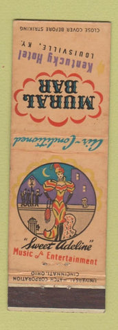 Matchbook Cover - Mural Bar Kentucky Hotel Louisville KY girlie