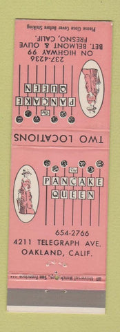 Matchbook Cover - Pancake Queen Fresno Oakland CA girlie