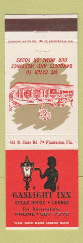 Matchbook Cover - Gaslight Inn Steak House Plantation FL