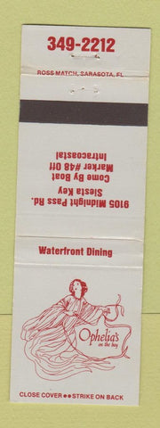 Matchbook Cover - Ophelia's on the Bay Siesta Key FL girlie WEAR