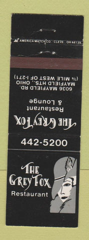 Matchbook Cover - The Grey Fox Restaurant Mayfield Heights OH girlie