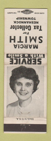 Matchbook Cover Marcia Smith Tax Collector Election Neshannock Township PA WEAR