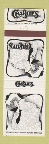 Matchbook Cover - Charlie's Seattle Bellevue Olympia WA girlie