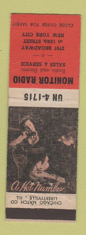 Matchbook Cover - Monitor Radio New York City pinup girlie