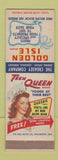 Matchbook Cover - Teen Queen Golden Isle Foods Creasey Louisville KY girlie