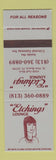 Matchbook Cover - Etchings Lounge girlie St Petersburg Beach FL SAMPLE