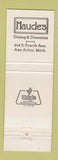 Matchbook Cover - Maude's Ann Arbor MI girlie