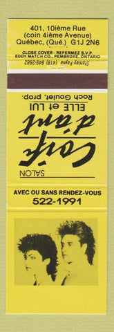 Matchbook Cover - Coif d'ant Salon Quebec QC