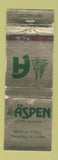 Matchbook Cover - Aspen Hotel Manor Parsippany NJ WORN