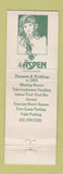 Matchbook Cover - Aspen Hotel Manor Parsippany NJ WORN