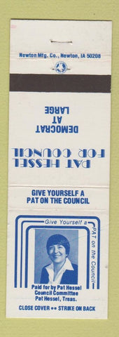 Matchbook Cover - Pat Hessel Council Election WEAR