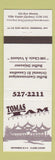 Matchbook Cover - Tomas Tam Restaurant Chinese Villa Vanier QC
