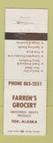 Matchbook Cover - Farren's Grocery Tok AK WEAR