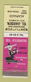 Matchbook Cover - El Jardin Fuerte Acapulco Mexico girlie WEAR