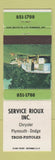 Matchbook Cover - Service Rioux Chrysler Plymouth Dodge Trois Pistoles QC