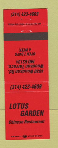 Matchbook Cover - Lotus Garden Chinese Restaurant Woodson Terrace MO