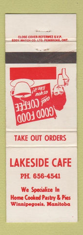 Matchbook Cover - Lakeside Cafe Winnipegosis MB