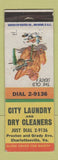 Matchbook Cover - City Laundry Dry Cleaners Charlottesville VA
