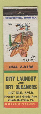 Matchbook Cover - City Laundry Dry Cleaners Charlottesville VA