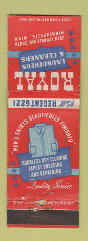 Matchbook Cover - Royal Laundry Cleaners Minneapolis MN