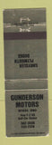 Matchbook Cover - Gunderson Motors Nevada IA Chrysler Plymouth Dodge