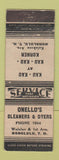 Matchbook Cover - Onello's Cleaners Dyers Honolulu TH Hawaii WEAR