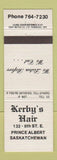 Matchbook Cover - Kerby's Hair Salon Prince Albert SK
