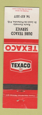 Matchbook Cover - Texaco oil gas Dube St Louis de Pintendre QC