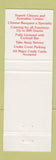 Matchbook Cover - Sun's Garden Restaurant Chinese Brisbane Australia