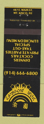 Matchbook Cover - Rainbow Wok Chinese Restaurant Mount Kisco NY