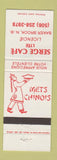 Matchbook Cover - Serge Cafe Chinese Baker Brook NB WEAR