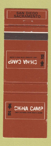 Matchbook Cover - China Camp Chinese Restaurant San Diego Sacramento CA