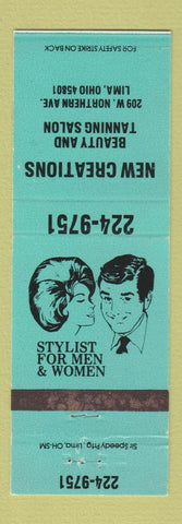 Matchbook Cover - New Creations Hair Salon Tanning Lima OH