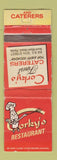 Matchbook Cover - Corky's Restaurant North Miami Beach FL WORN