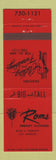 Matchbook Cover - Roms Embassy Clothes Men's Los Angeles CA