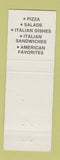 Matchbook Cover - La Pizzeria Pizza Minneapolis MN