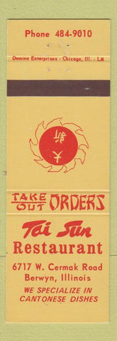 Matchbook Cover - Tai Sun Chinese Restaurant Berwyn IL