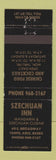 Matchbook Cover - Szechuan Inn Chinese Restaurant Tempe AZ