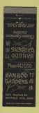 Matchbook Cover - Bamboo Gardens Chinese Restaurant Mayfield Heights OH
