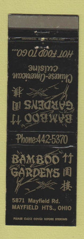 Matchbook Cover - Bamboo Gardens Chinese Restaurant Mayfield Heights OH