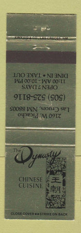 Matchbook Cover - Dynasty Chinese Restaurant Las Cruces NM