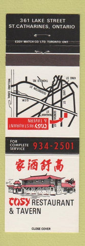 Matchbook Cover - Cosy Chinese Restaurant St Catharines ON