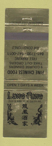 Matchbook Cover - Lung Fung Chinese Restaurant Honolulu Hawaii