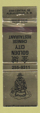 Matchbook Cover - Golden City Chinese Restaurant Albuquerque NM WEAR