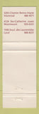 Matchbook Cover - Hong Kong House Wong Montreal Laval Westmount QC Chinese