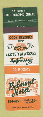 Matchbook Cover - Belmont Hotel Port Colborne ON Chinese Food