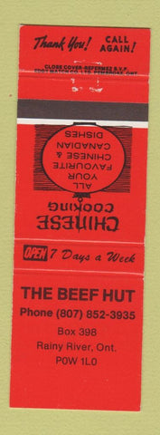 Matchbook Cover - The Beef Hut Rainy River ON Chinese