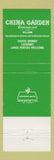 Matchbook Cover - China Garden Chinese Restaurant San Angelo TX